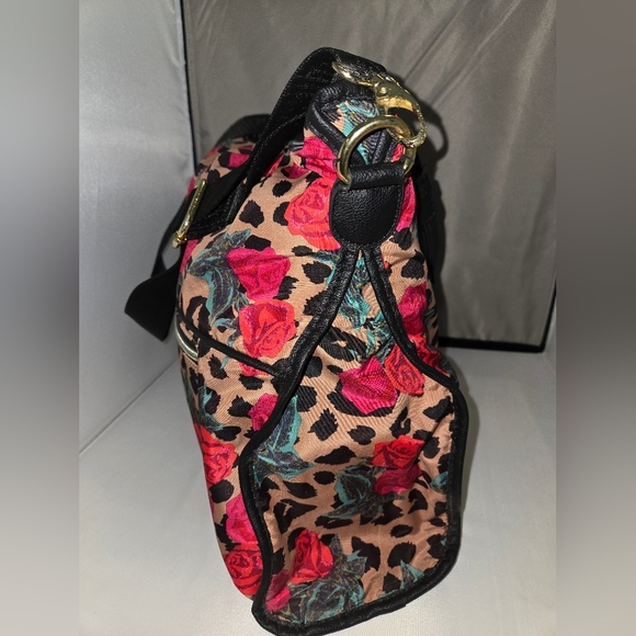 Betsey Johnson Floral Leopard Print Shoulder Bag - Picture 3 of 5
